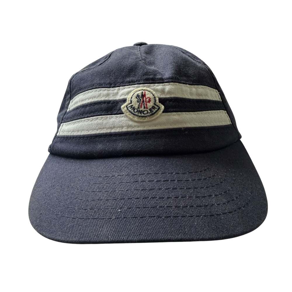 Moncler Navy Blue Striped Baseball Cap Size 52